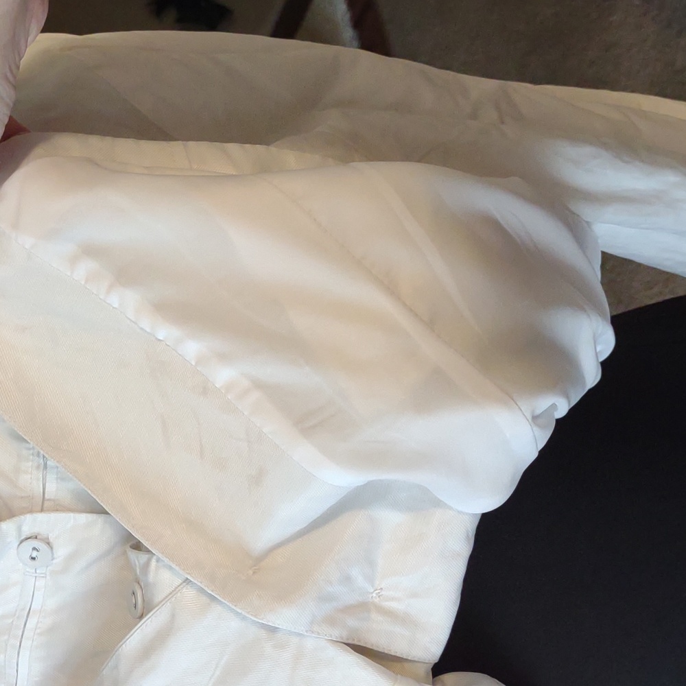 Chico's White Kayte Military Style Lightweight Jacket NWT - Picture 7 of 8